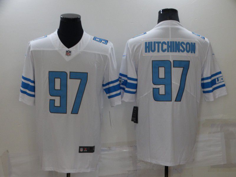 Men Detroit Lions #97 Hutchinson White 2022 Nike Limited Vapor Untouchable NFL Jersey